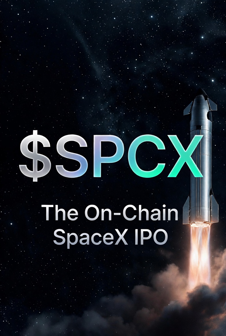 $SPCX Starship lifting off against a starfield